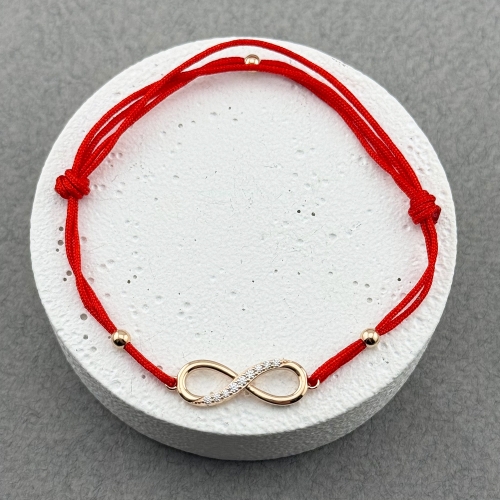Браслет з червоною ниткою і підвісом Нескінченність. Артикул: 011019