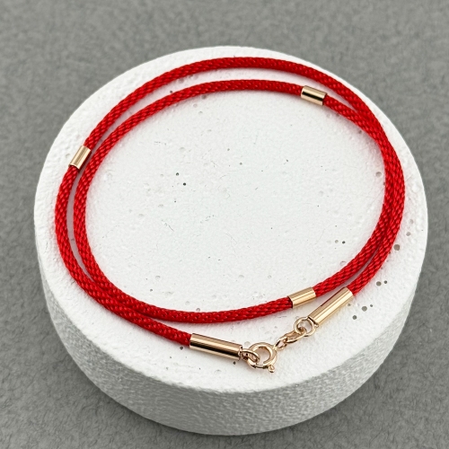 Подвійний шовковий браслет із золотим замком. Артикул: 010915