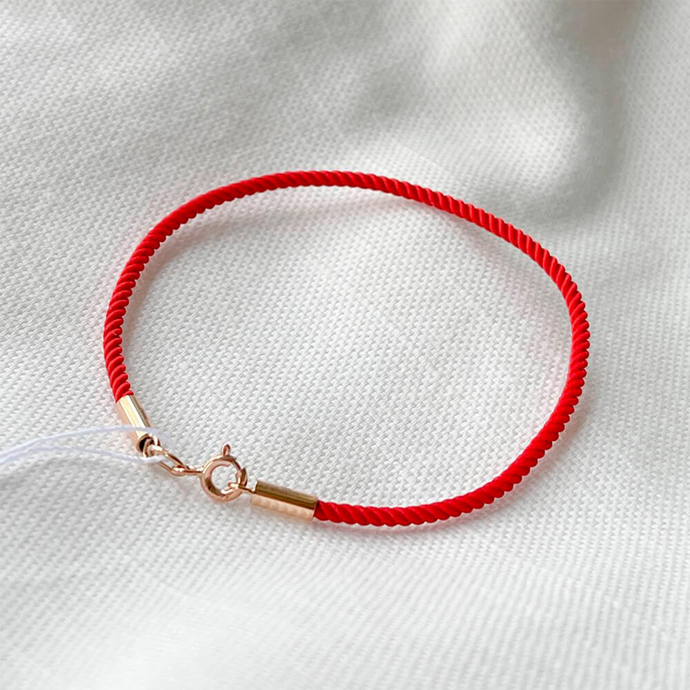 Шовковий браслет із золотим замком. Артикул: 002583