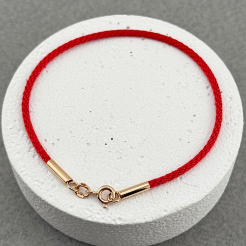 Шовковий браслет із золотим замком. Артикул: 010918