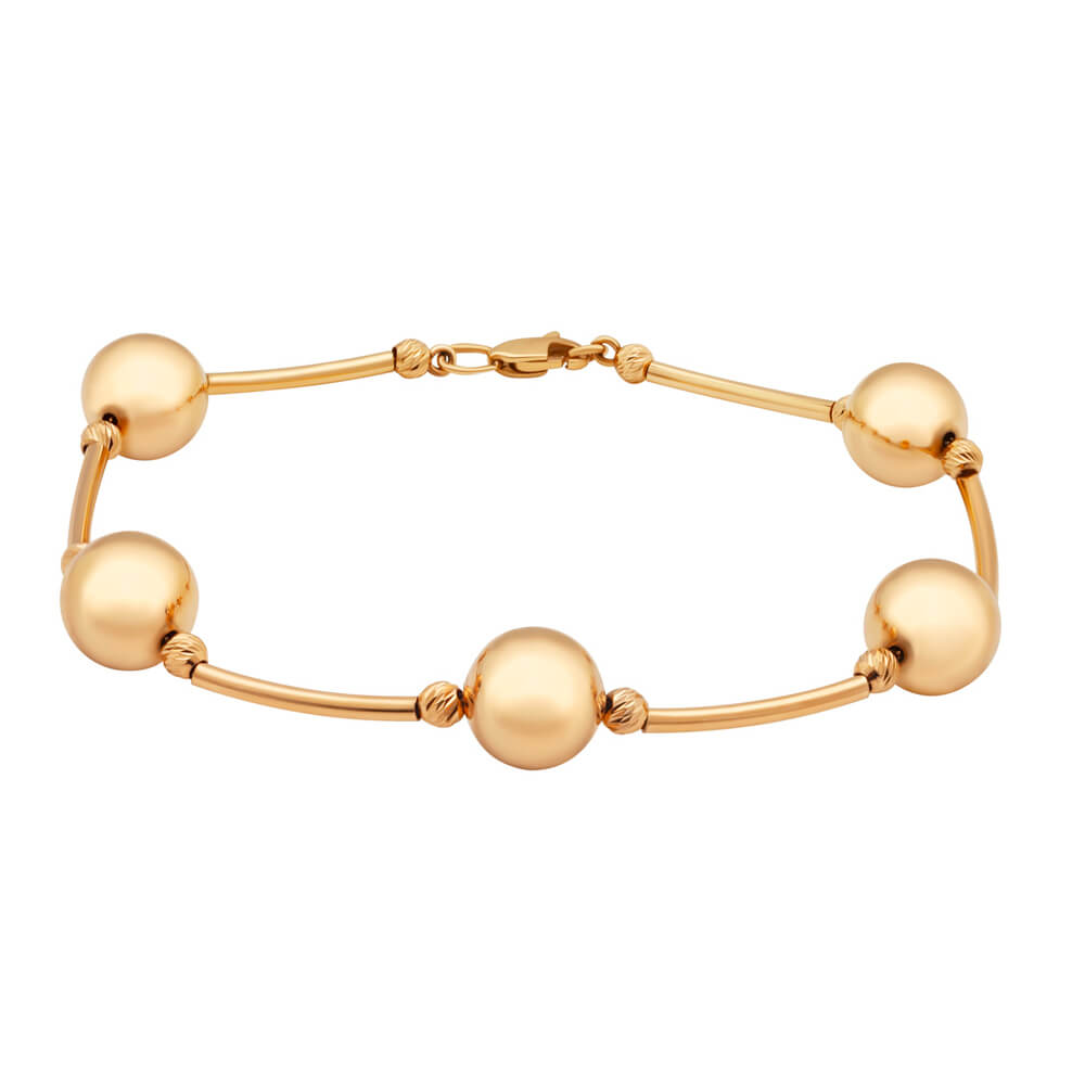Золотий браслет з кульками. Артикул: 568885