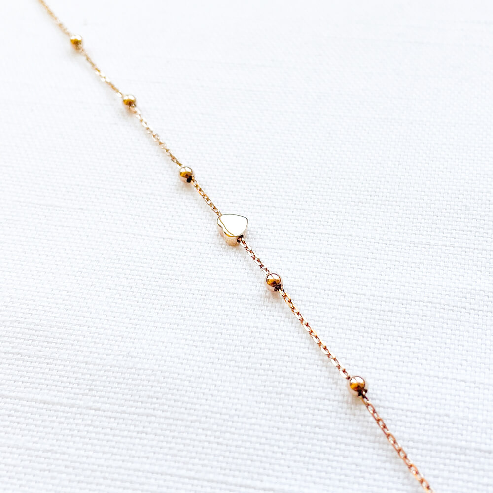 Золотий браслет Серце з підвісками. Артикул: 005919