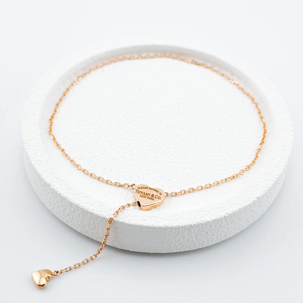 Золотий браслет Серце з підвіскою. Артикул: 008450