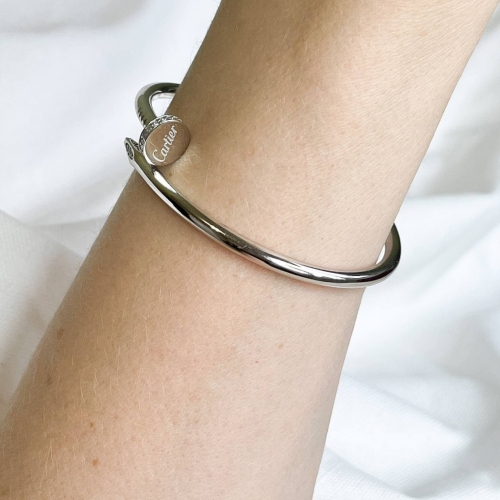 Золотой браслет Гвоздь с фианитами