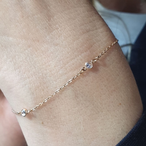 Золотой браслет с фианитами. Артикул: 000578