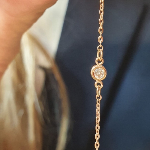 Золотой браслет с фианитами. Артикул: 000578