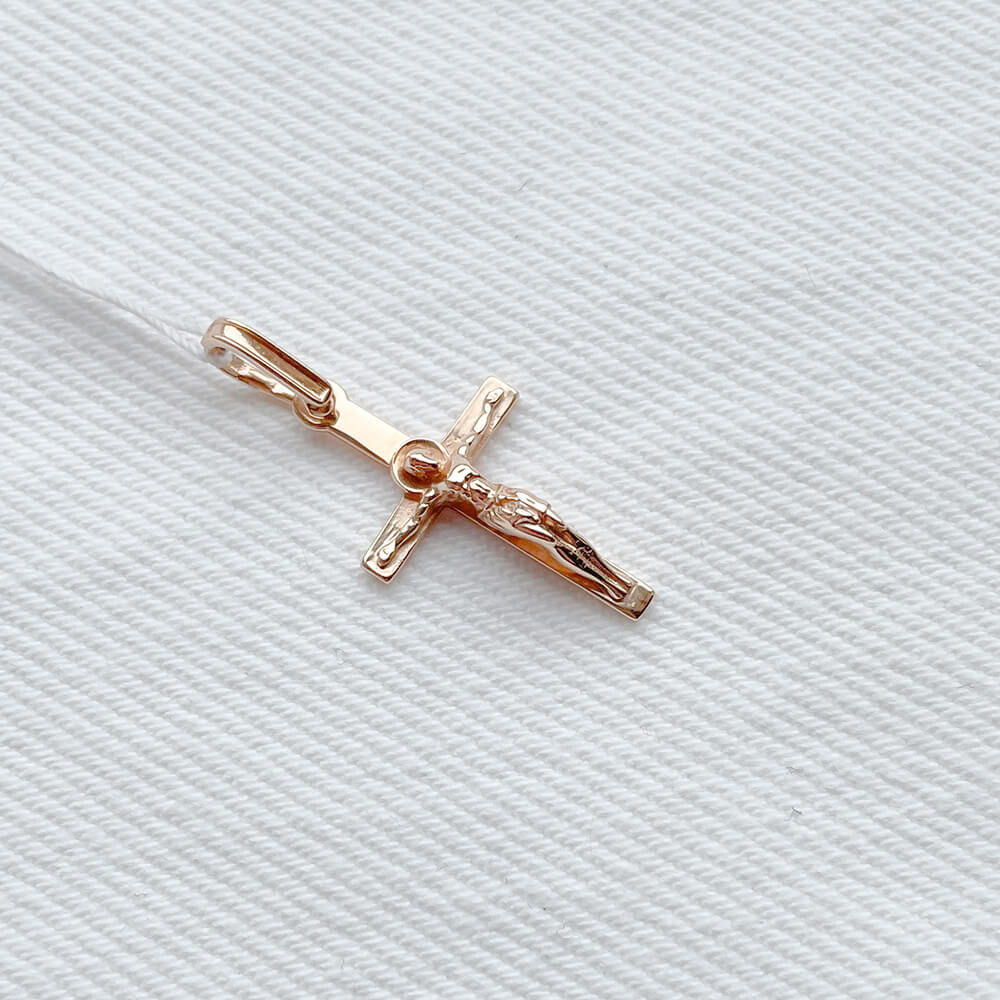 Золотий хрест з розп'яттям. Артикул: 001085