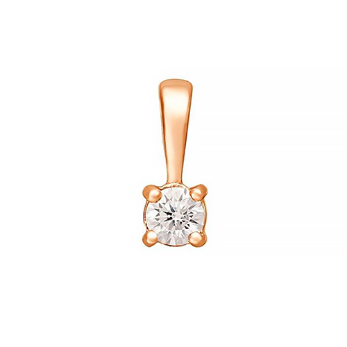 Золотой подвес со вставкой фианита. Артикул 001882