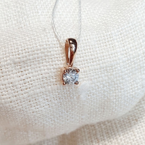 Золотой подвес со вставкой фианита. Артикул 001882