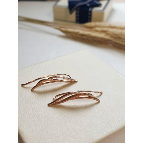 Золотые серьги-каффы. Артикул: 001361