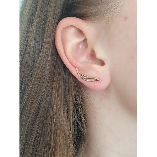 Золотые серьги-каффы. Артикул: 001361