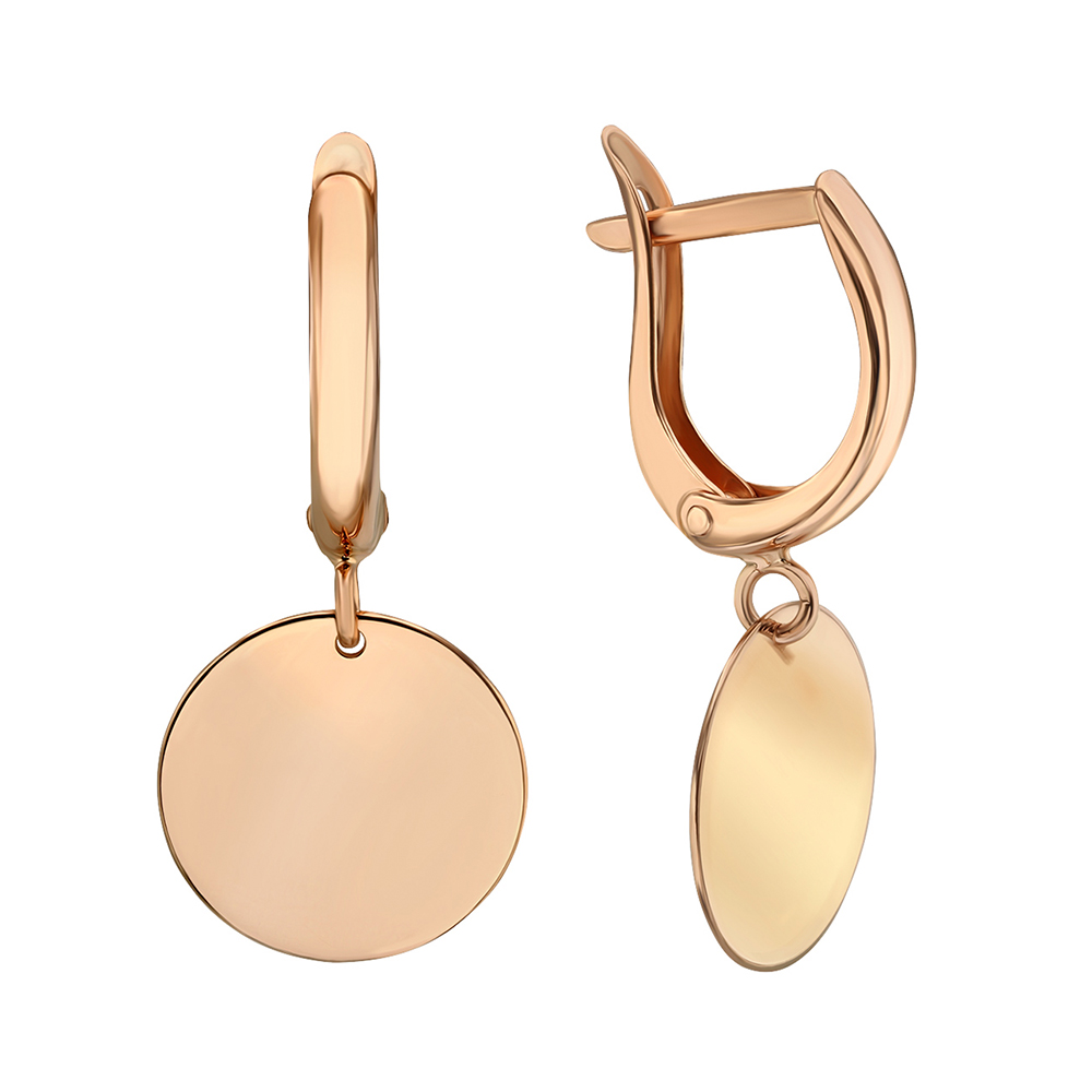 Золоті сережки з монетками. Артикул: 002802