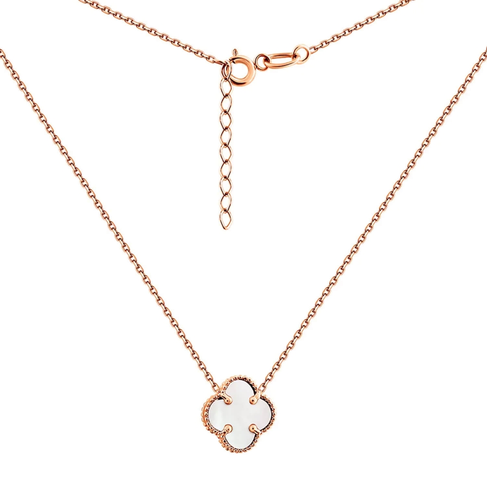 Золоте кольє Конюшина з перламутром. Артикул: 008375