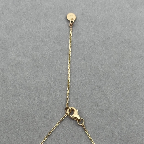 Золотое колье Клевер с перламутром. Артикул: 009167