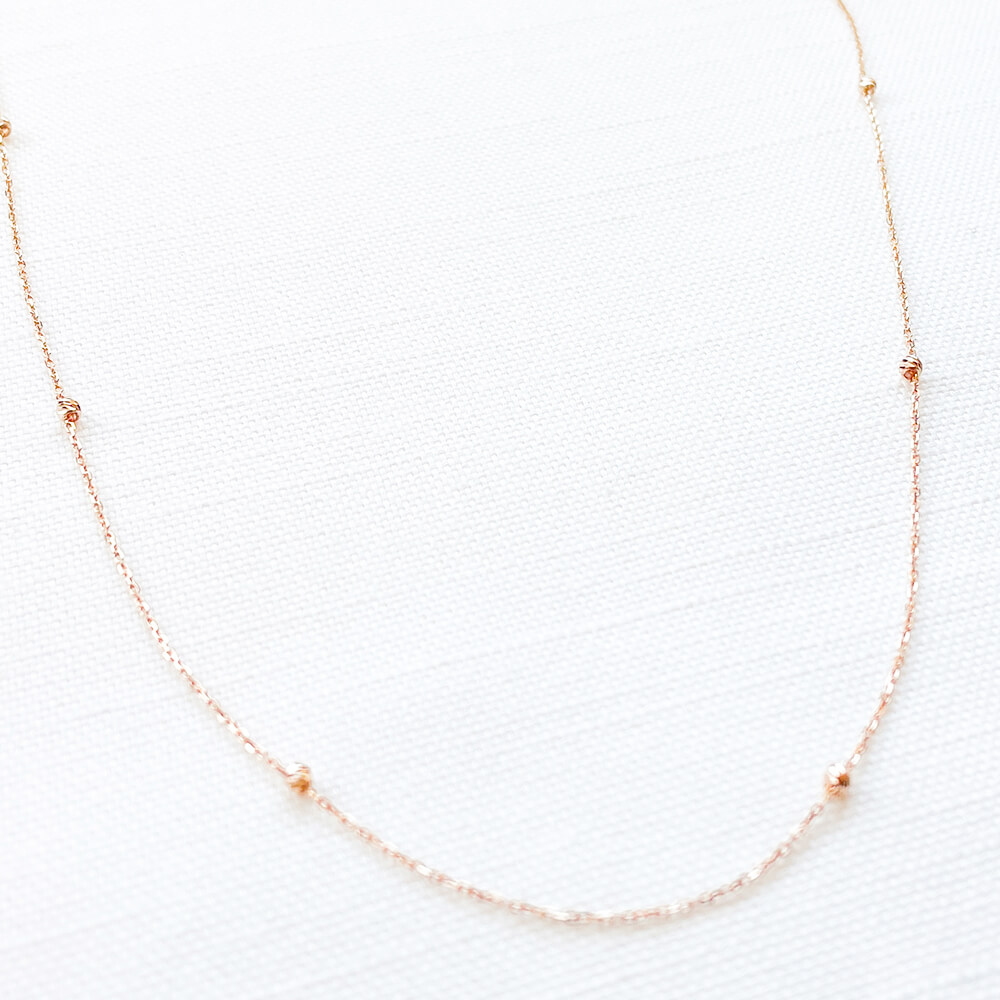 Золоте кольє з алмазними кульками. Артикул: 005996