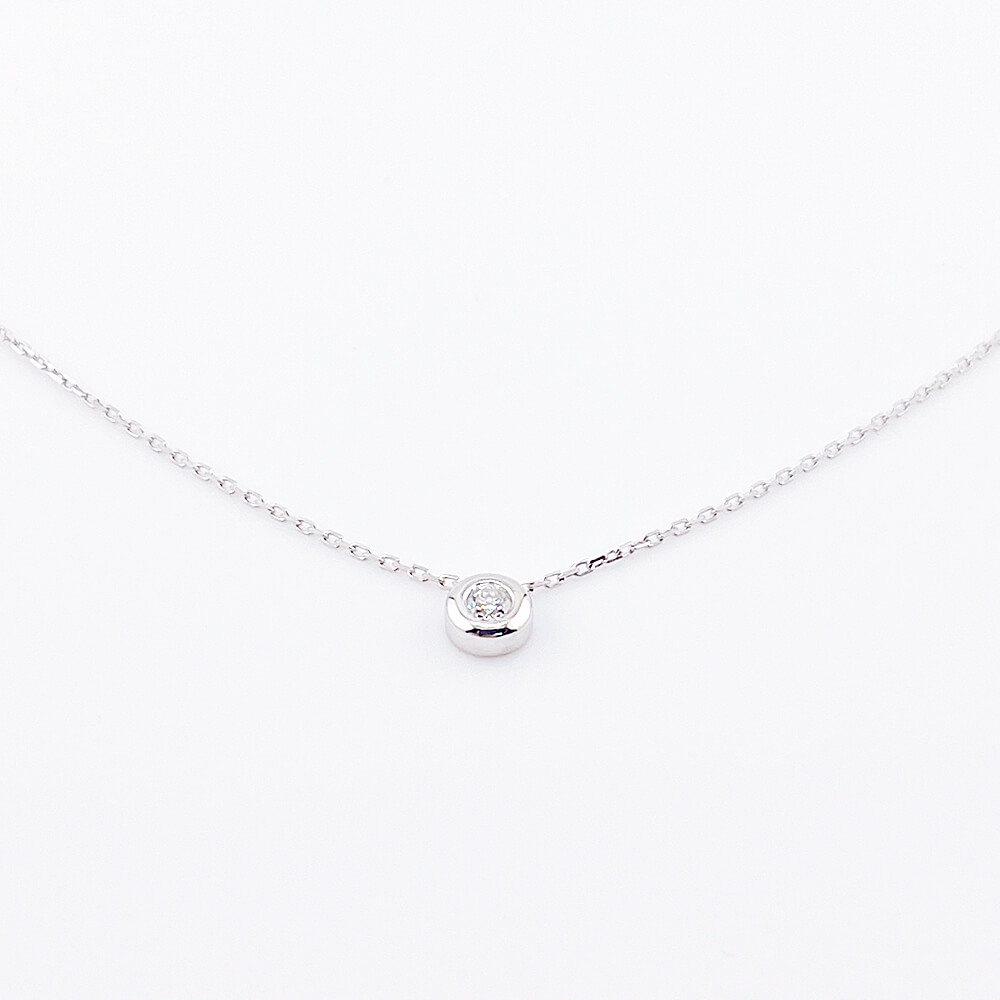 Золоте кольє з діамантом. Артикул: 004559