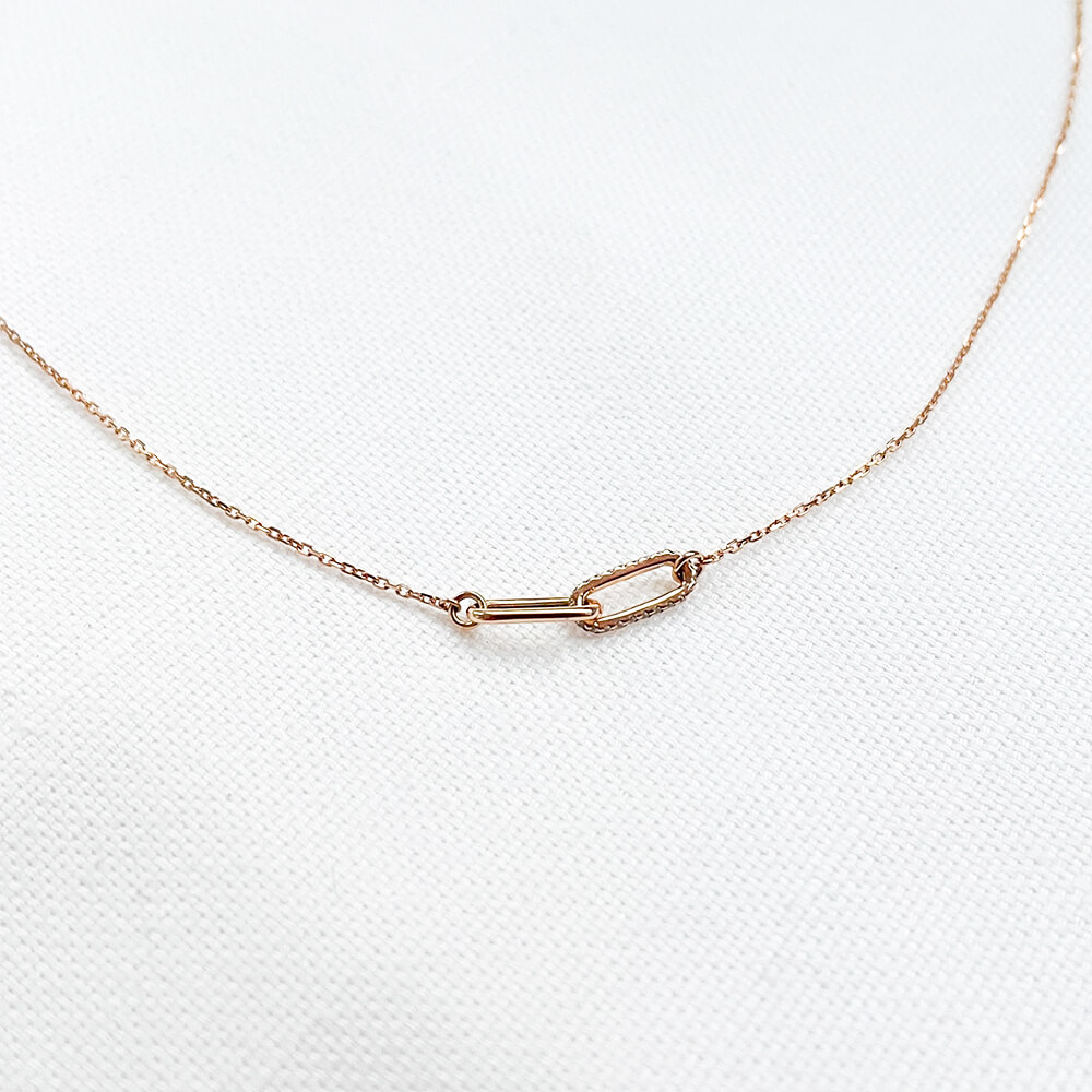 Золоте кольє з фіанітами. Артикул: 003746