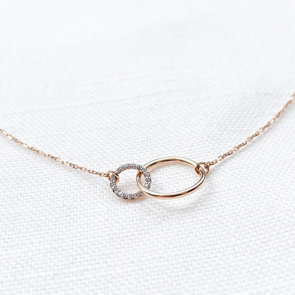 Золоте кольє з фіанітами. Артикул: 004411