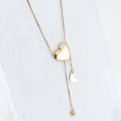 Золоте кольє з Серцем. Артикул: 008187