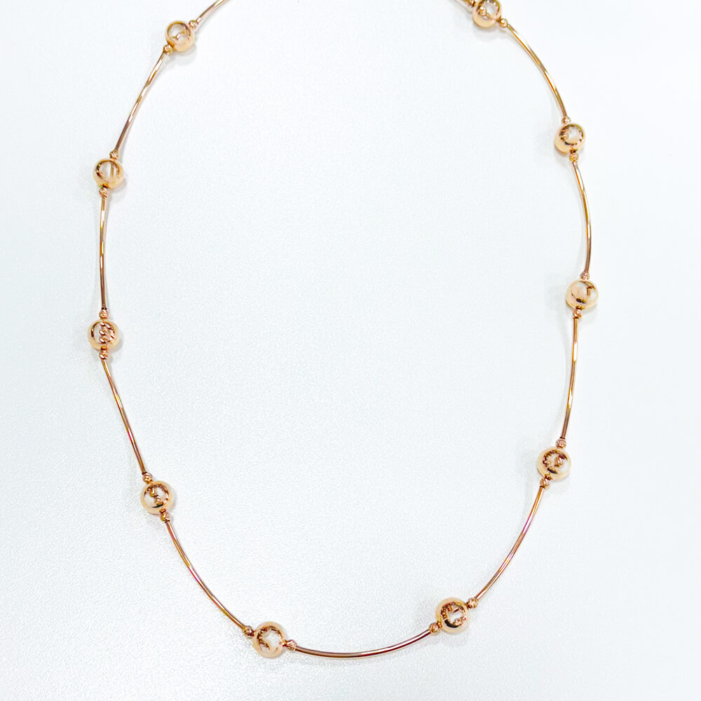 Золоте кольє з кульками. Артикул: 568886