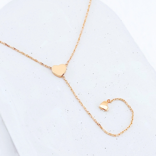 Золоте кольє Серце. Артикул: 008244