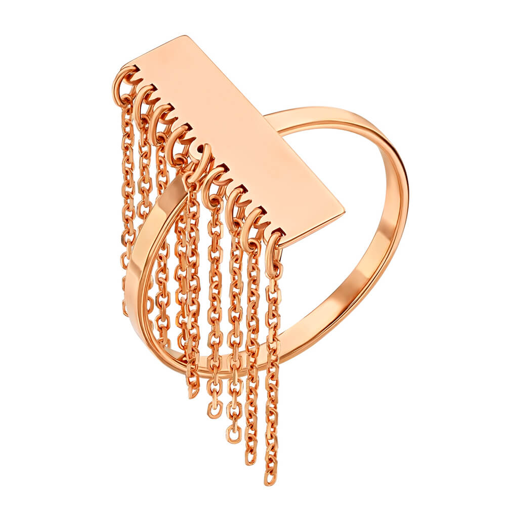 Золота каблучка з підвісками. Артикул: 005891