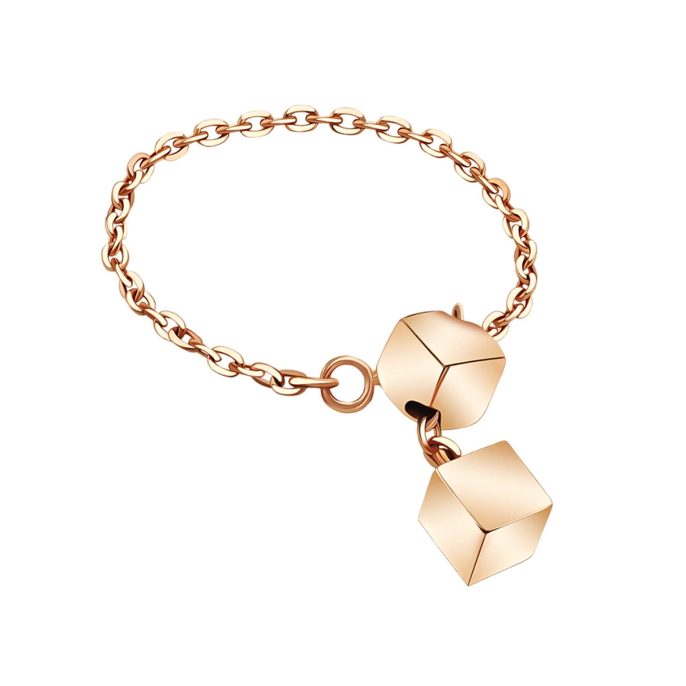 Золотое кольцо-цепочка. Артикул: 009828