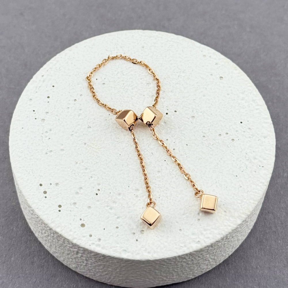 Золотое кольцо-цепочка. Артикул: 010336