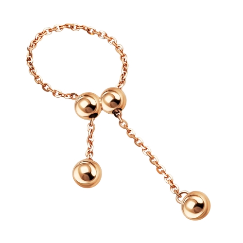 Золотое кольцо-цепочка с шариками. Артикул: 009050