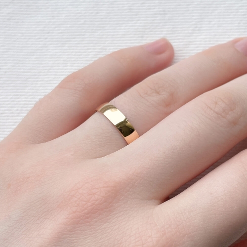 Золотое обручальное кольцо 4мм. Артикул: 000473