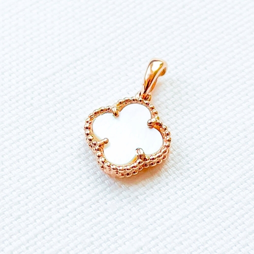 Золотой подвес Клевер с перламутром. Артикул: 005883