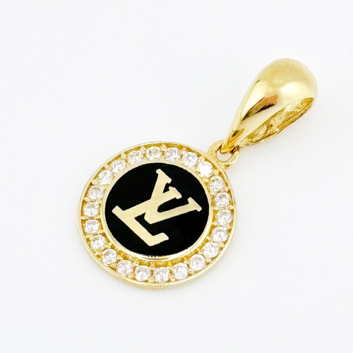 Золотий підвіс з фіанітами. Артикул: 001262