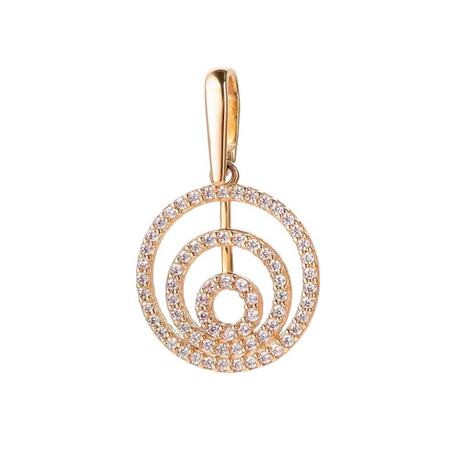 Золотий підвіс з фіанітами. Артикул: 002357