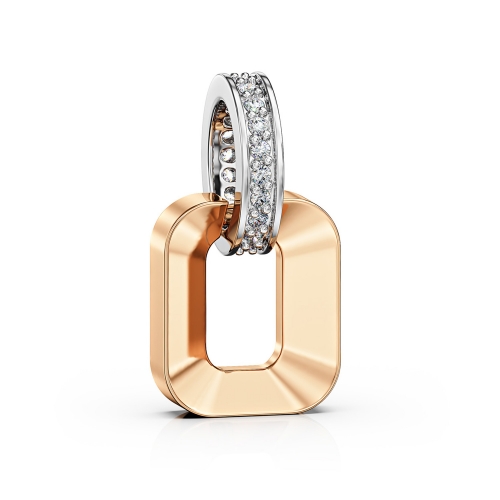 Золотий підвіс з фіанітами. Артикул: 011406