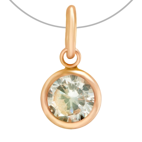 Золотий підвіс з фіанітом. Артикул: 6941