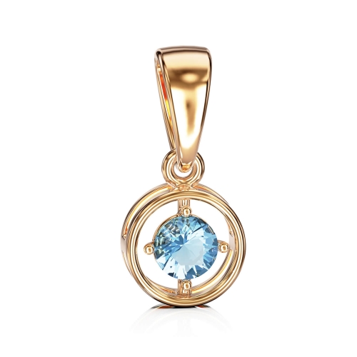 Золотий підвіс з топазом. Артикул: 009834