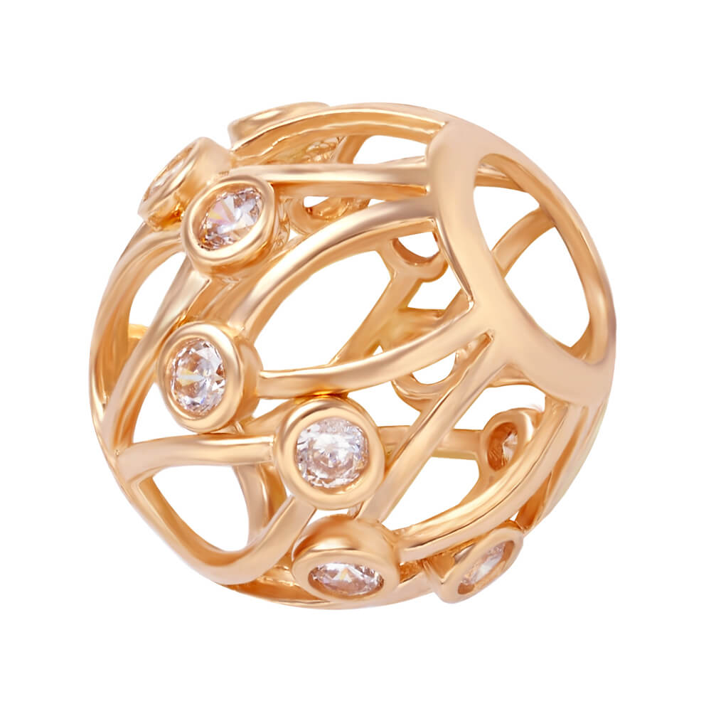 Золотий підвіс-шарм з фіанітами. Артикул: 006542