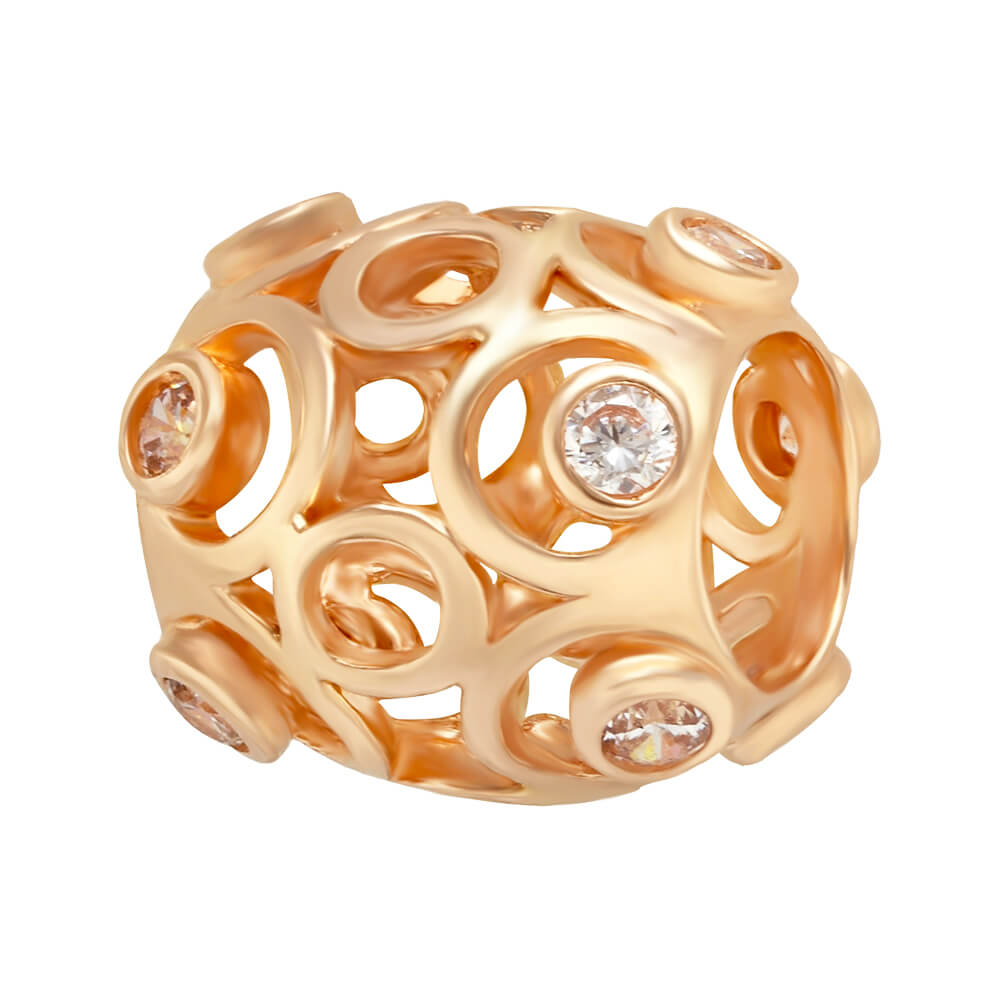 Золотий підвіс-шарм з фіанітами. Артикул: 006543