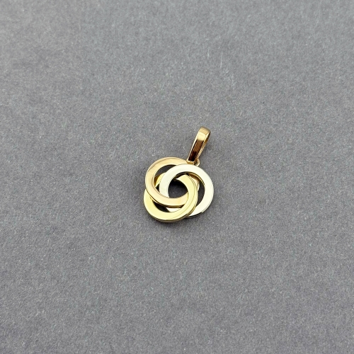 Золотой подвес "Три цвета". Артикул: 6993