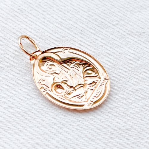 Золота ладанка Богородиця Млекопитачка. Артикул: 001140