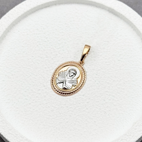 Золотая ладанка Богородица Семистрельная. Артикул: 005687