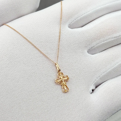 Золотой крестик с распятием. Артикул: 009967