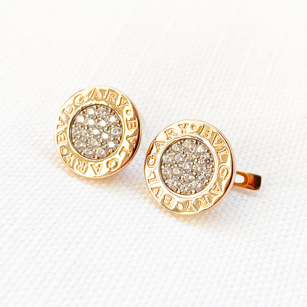 Золоті сережки зі вставкою фіанiтiв. Артикул: 002477