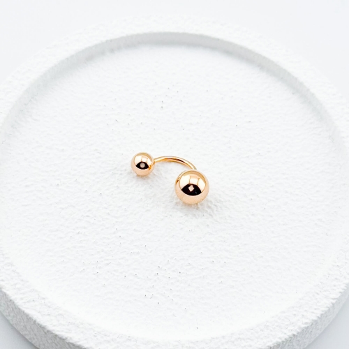 Золотой пирсинг с алмазными шариками. Артикул: 008429