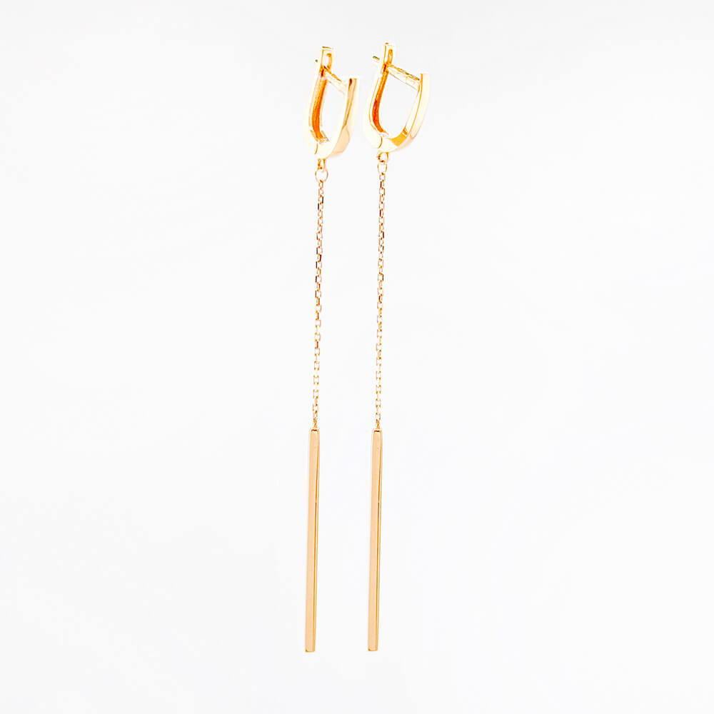 Золоті сережки-підвіски. Артикул: 001487