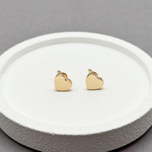 Золоті сережки-пусети Серце. Артикул: 008828