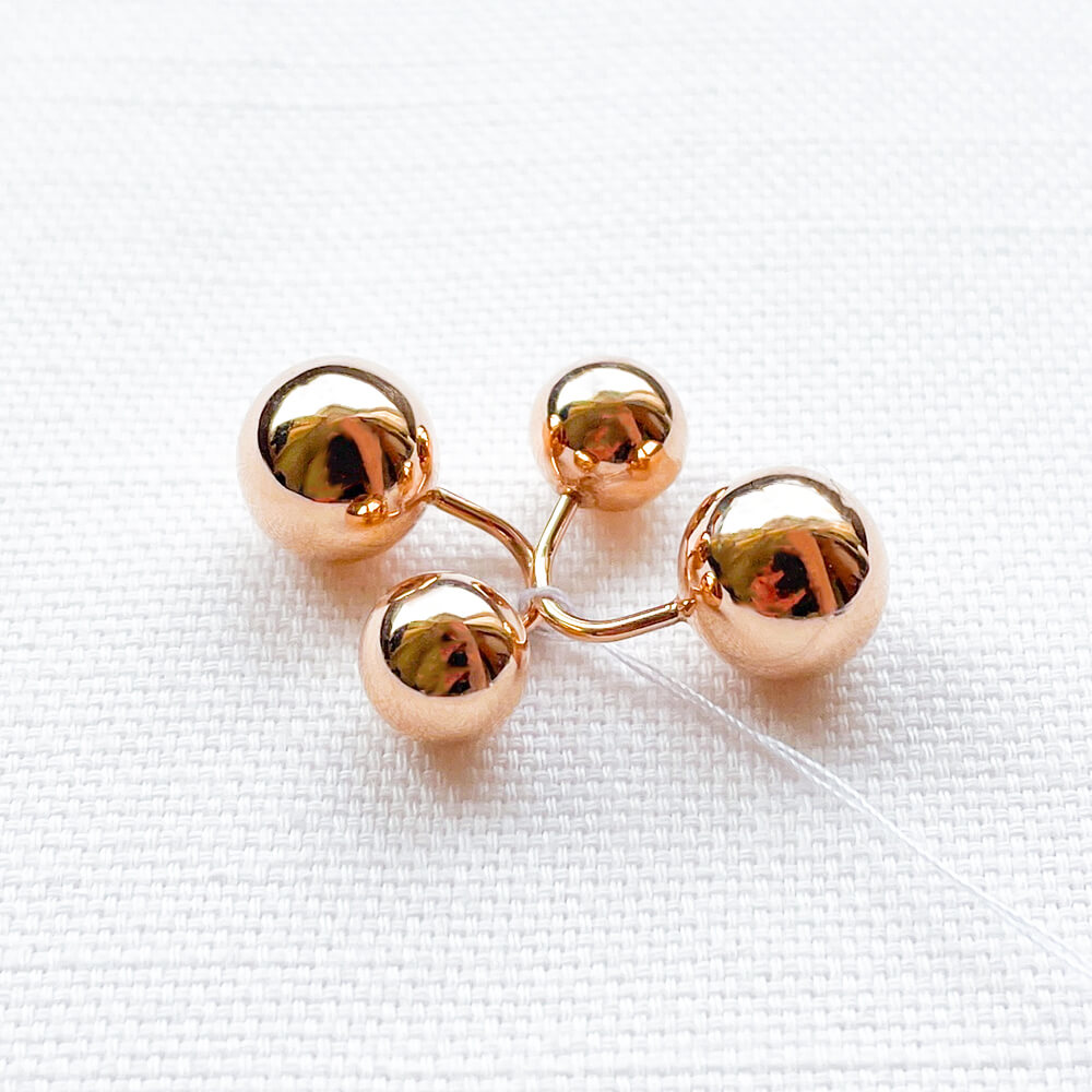 Золоті сережки з кульками. Артикул: 005455