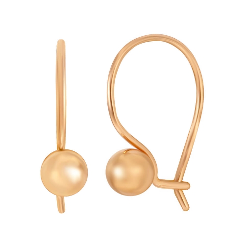 Золоті сережки з кульками. Артикул: 006684