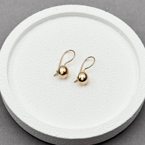 Золоті сережки з кульками. Артикул: 008735