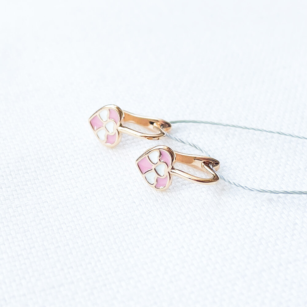 Золоті сережки Серця. Артикул: 004890